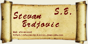 Stevan Brđović vizit kartica
